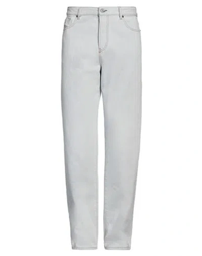 Diesel Man Jeans Blue Size 34w-32l Cotton, Cow Leather