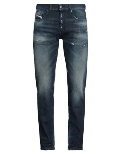 Diesel Man Jeans Blue Size 34w-32l Cotton, Elastane
