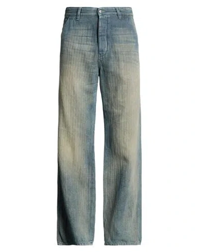 Diesel Man Jeans Blue Size 34w-32l Cotton, Linen