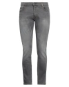 Diesel Man Jeans Charcoal Size 34w-32l Cotton, Elastane In Grey