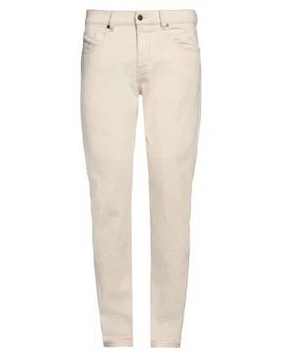 Diesel Man Jeans Cream Size 33w-32l Cotton, Elastane In White