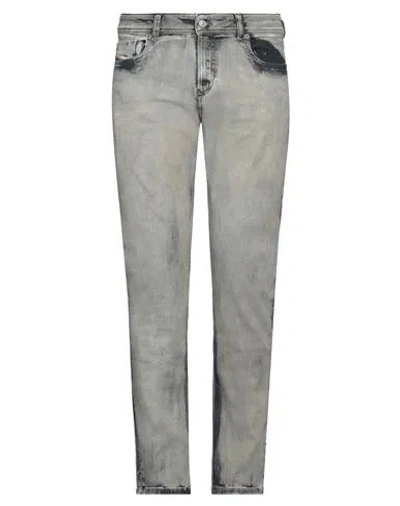 Diesel Man Jeans Grey Size 34w-30l Cotton, Elastane