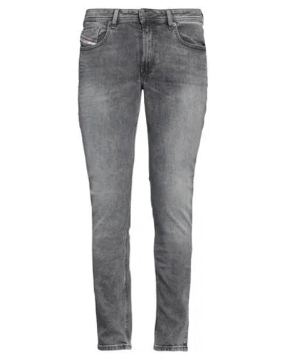 Diesel Man Jeans Grey Size 34w-30l Cotton, Elastane In Gray