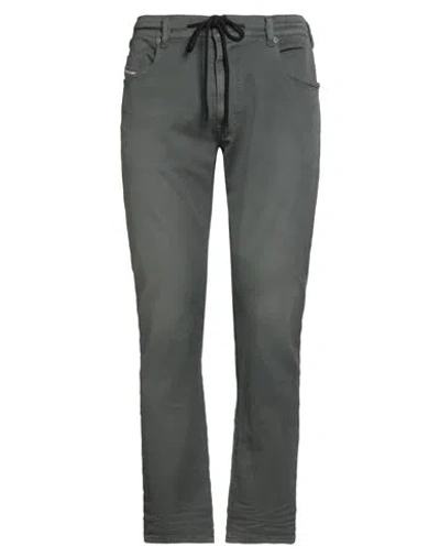 Diesel Man Pants Dark Green Size 34 Cotton, Polyester, Elastane