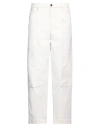 Diesel Man Pants Ivory Size 33w-32l Polyamide, Elastane In White