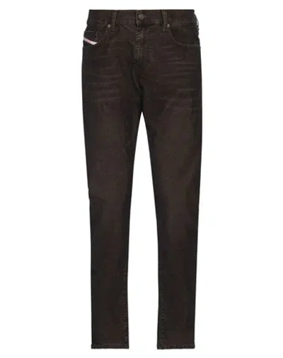 Diesel Man Pants Dark Green Size 34w-30l Cotton, Polyester, Elastane