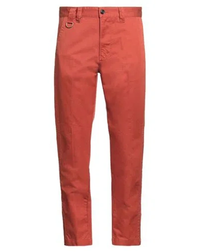 Diesel Man Pants Rust Size 32 Cotton In Red