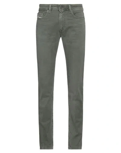 Diesel Man Pants Sage Green Size 29w-30l Cotton, Polyester, Elastane