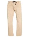 Diesel Man Pants Sand Size 28w-32l Cotton, Polyester, Elastane, Cow Leather