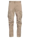 Diesel Man Pants Sand Size 40 Cotton, Elastane In Beige