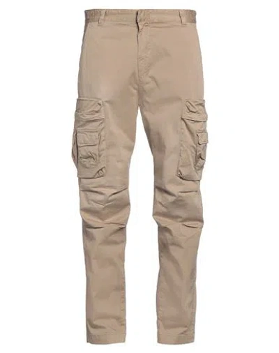 Diesel Man Pants Sand Size 40 Cotton, Elastane In Beige