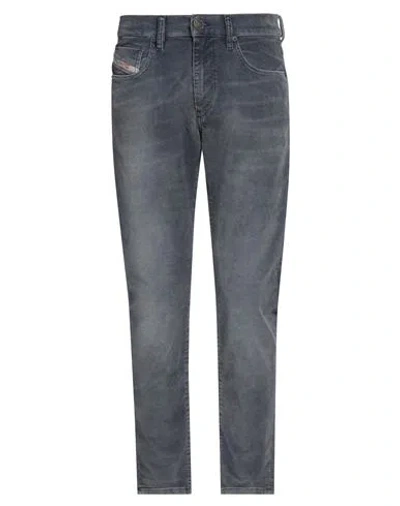 Diesel Man Pants Slate Blue Size 28w-30l Cotton, Polyester, Elastane