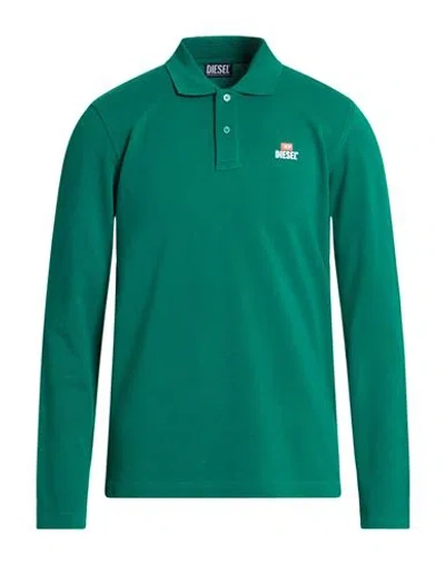 Diesel Man Polo Shirt Green Size L Cotton