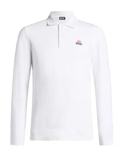 Diesel Man Polo Shirt White Size S Cotton