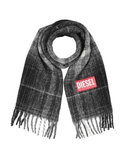 Diesel Man Scarf Black Size - Polyester, Acrylic, Alpaca Wool, Virgin Wool