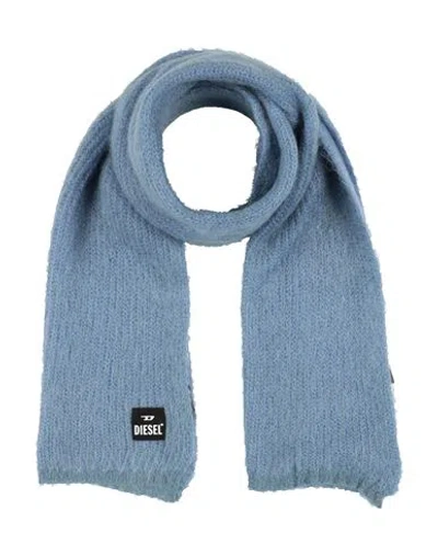 Diesel Man Scarf Light Blue Size - Mohair Wool, Nylon, Wool