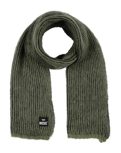 Diesel Man Scarf Military Green Size - Mohair Wool, Nylon, Wool
