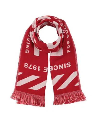 Diesel Man Scarf Red Size - Virgin Wool, Acrylic