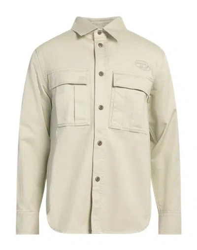 Diesel Man Shirt Beige Size S Cotton In Gold