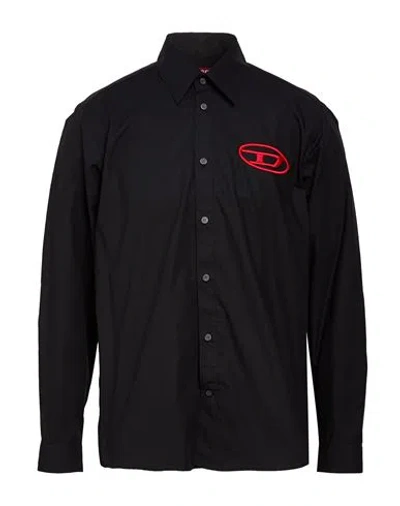 Diesel Man Shirt Black Size 36 Cotton