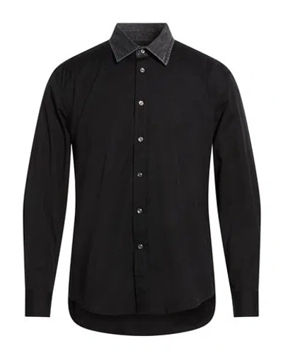 Diesel Man Shirt Black Size 42 Cotton