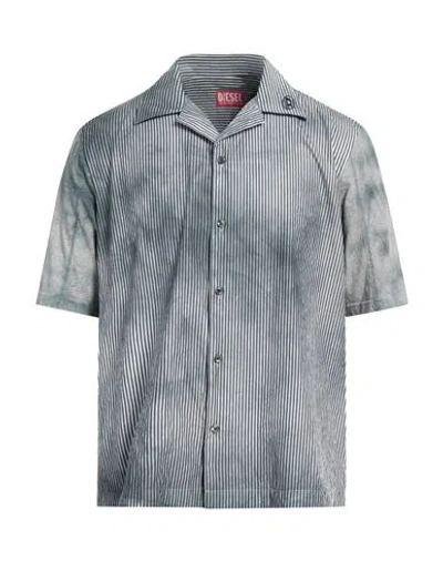 Diesel Man Shirt Black Size 46 Cotton