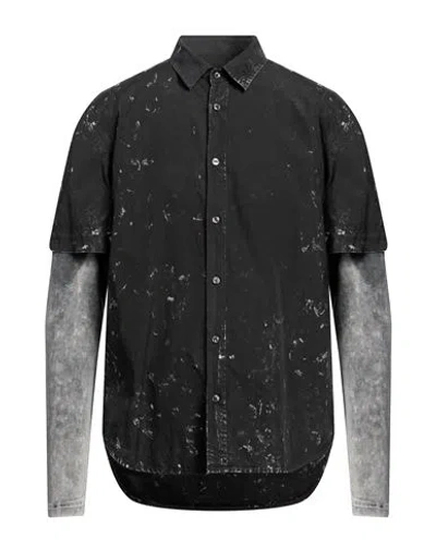 Diesel Layered S-marla-a Shirt With Loose Fit In Black