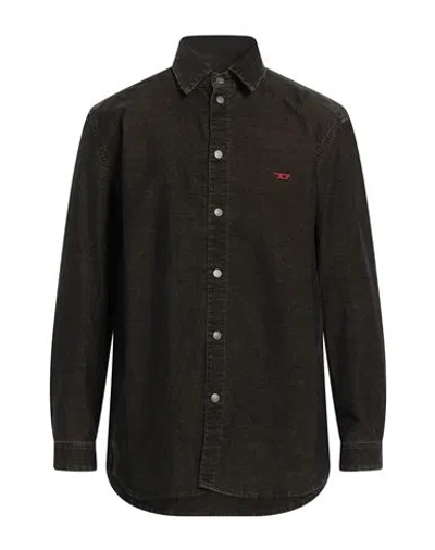 Diesel Man Shirt Black Size Xxl Cotton, Polyester, Elastane