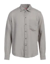 Diesel Man Shirt Grey Size 46 Linen