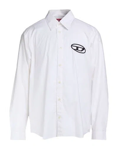 Diesel Man Shirt White Size 36 Cotton