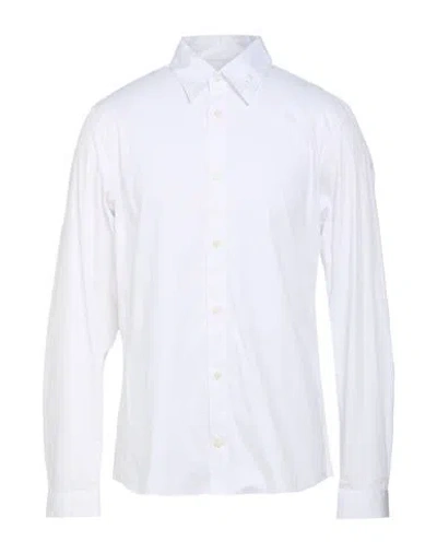 Diesel Man Shirt White Size 36 Cotton, Elastane