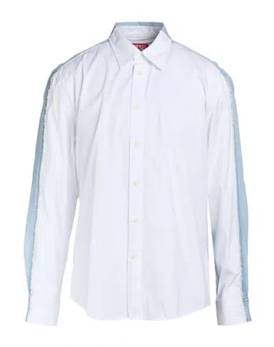 Diesel Man Shirt White Size 40 Cotton