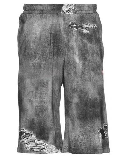 DIESEL DIESEL MAN SHORTS & BERMUDA SHORTS CHARCOAL SIZE L COTTON