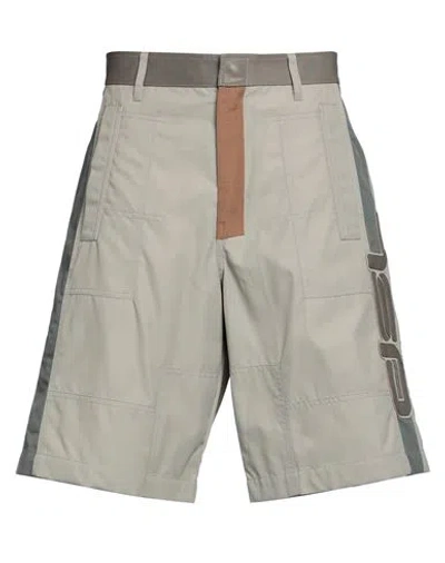 Diesel Man Shorts & Bermuda Shorts Light Grey Size 30 Polyamide, Cotton, Cow Leather