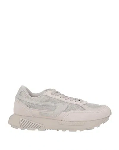 Diesel Man Sneakers Beige Size 10 Calfskin, Polyester
