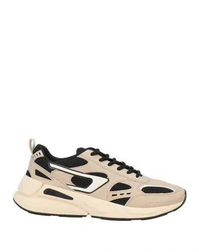 Diesel Beige Men Polyester Serendipity Sport Sneakers In Multi
