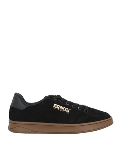 Diesel Man Sneakers Black Size 10 Cow Leather