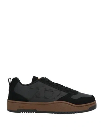 Diesel Man Sneakers Black Size 10 Cow Leather
