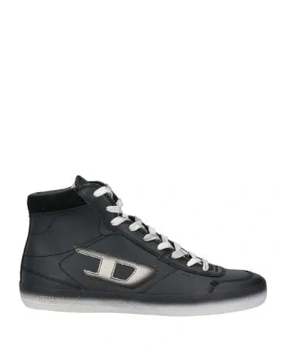 Diesel Man Sneakers Black Size 10 Cow Leather