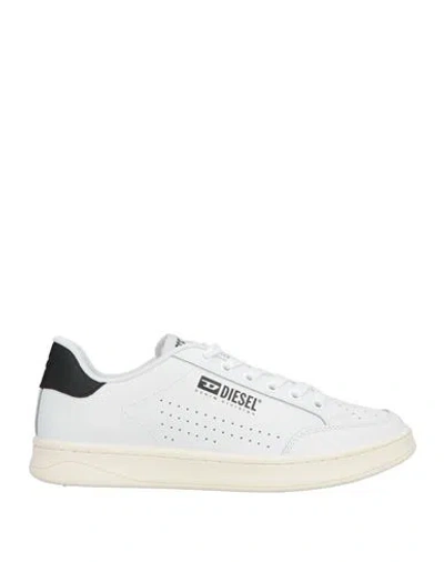 Diesel Man Sneakers Black Size 10 Cow Leather, Textile Fibers
