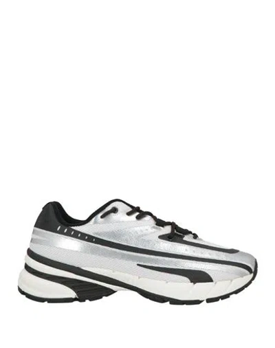 Diesel Man Sneakers Black Size 8.5 Polyester In Gray