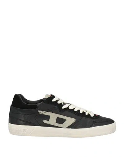 Diesel Man Sneakers Black Size 9 Leather