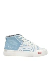 Diesel Man Sneakers Blue Size 10 Textile Fibers