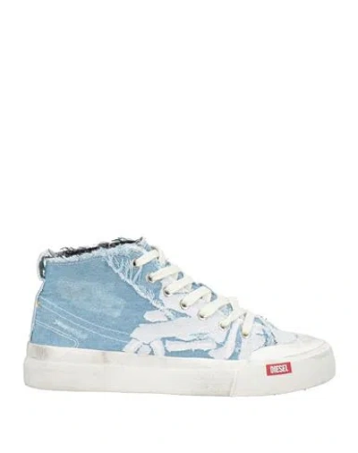 Diesel Man Sneakers Blue Size 10 Textile Fibers