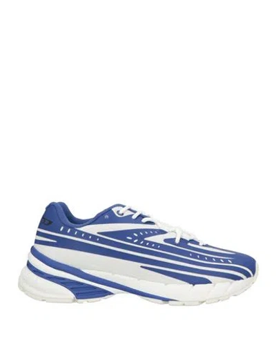 Diesel Man Sneakers Bright Blue Size 10 Textile Fibers
