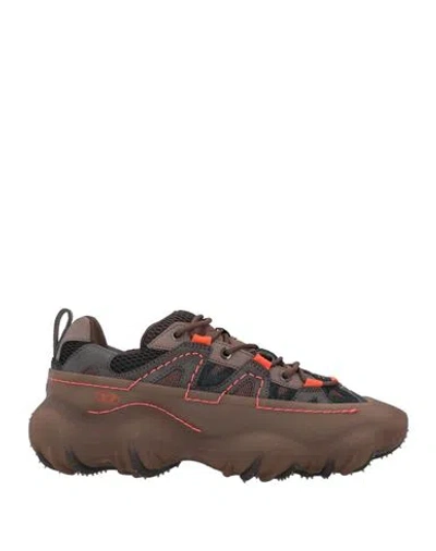 Diesel Man Sneakers Brown Size 9.5 Polyester, Polyurethane In Brown