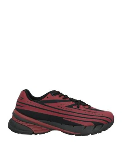 Diesel Man Sneakers Burgundy Size 10 Textile Fibers