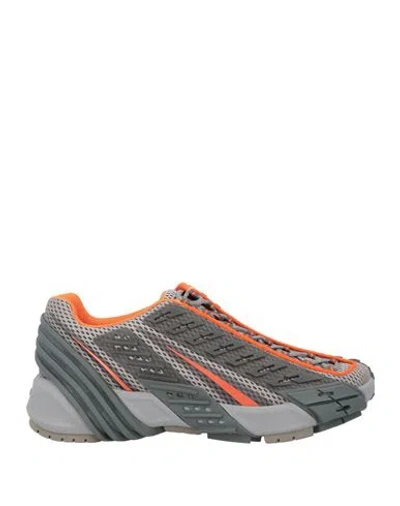 Diesel Man Sneakers Grey Size 10 Polyester, Polyurethane, Rubber In Gray