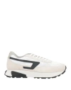 Diesel Man Sneakers Ivory Size 7 Calfskin, Polyester In White
