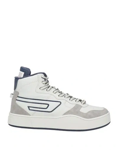 Diesel Man Sneakers Light Grey Size 7 Bovine Leather